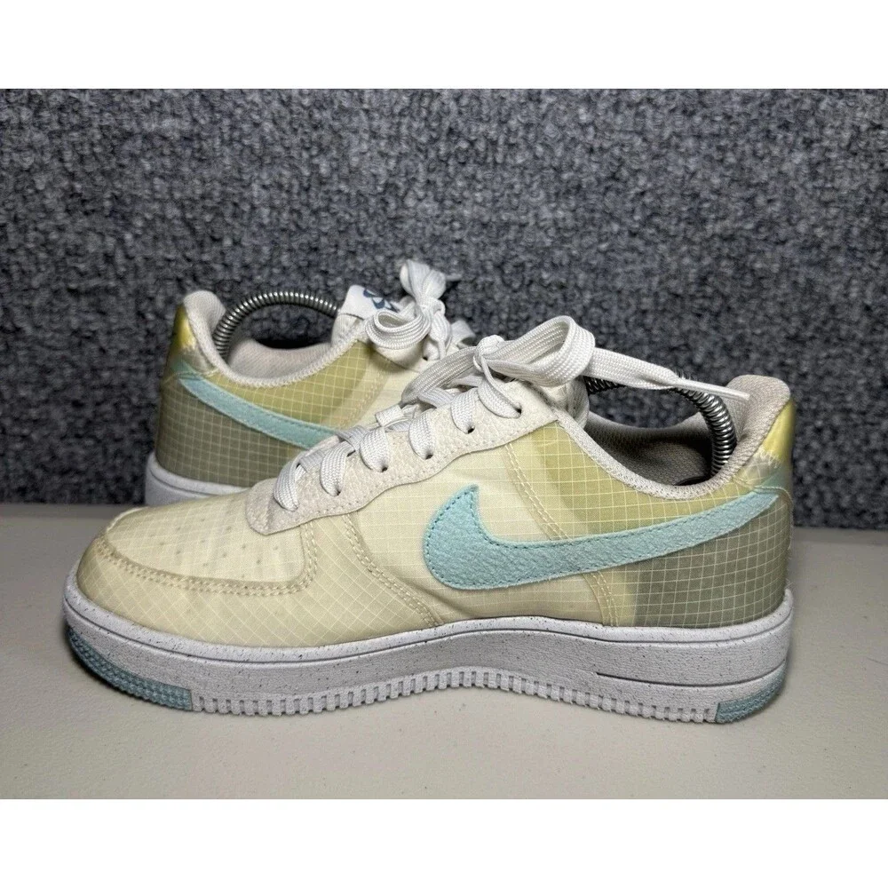 Nike Air Force 1 Crater GS White Copa Sneakers Size 5Y DC9326-100 Pre-Owned